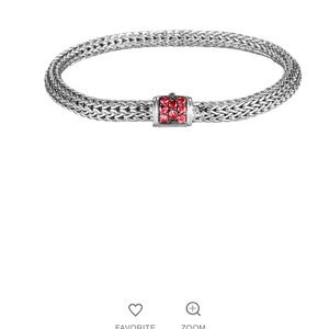 John Hardy petite Pave woven silver bracelet